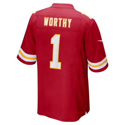 Jersey de fútbol americano Nike de la NFL Game para hombre Xavier Worthy Kansas City Chiefs