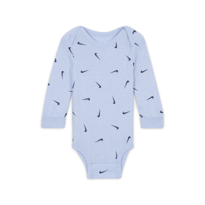 Lot de trois bodys à manches longues Nike Baby Essentials pour bébé (0-9 mois)