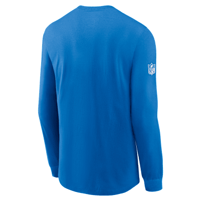 Playera de manga larga Nike Dri-FIT de la NFL para hombre Detroit Lions Sideline Team Issue