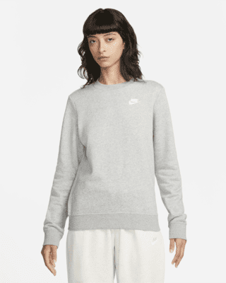 Nike Sportswear Club Fleece Sweatshirt met ronde hals voor dames. Nike NL