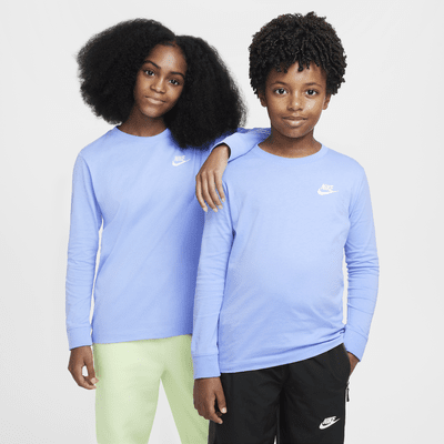 Playera de manga larga para niños grandes Nike Sportswear