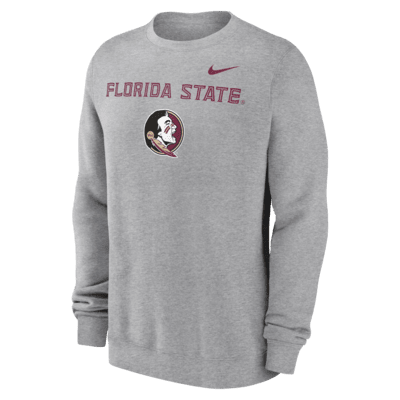 Florida State Seminoles Primetime Primary Stack Men's Nike College Pullover Crew