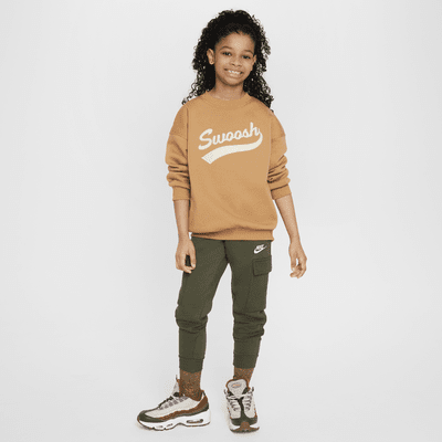 Nike Sportswear Club Fleece Big Kids' (Girls') Oversized Crew-Neck Sweatshirt