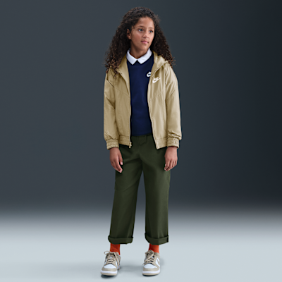 Chamarra Repel con gorro para niños talla grande Nike Sportswear Windrunner