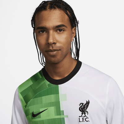 Men's Liverpool 2023/24 Nike Stadium Away Jersey - White/Green - Sports  Closet