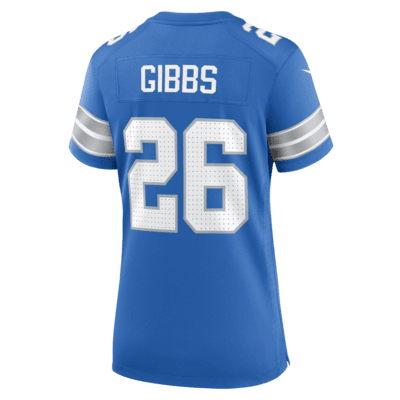 Jersey de fútbol americano Nike de la NFL Game para mujer Jahmyr Gibbs Detroit Lions