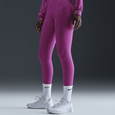 Nike Go Lange legging met hoge taille, zakken en complete ondersteuning voor dames