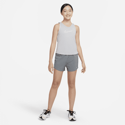 Nike One Big Kids' (Girls') Dri-FIT High-Waisted Woven Training Shorts ...