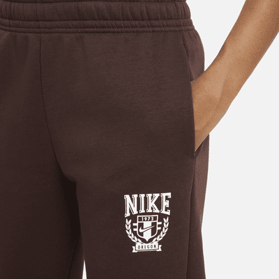 Pants oversized de tejido Fleece para niña talla grande Nike Sportswear