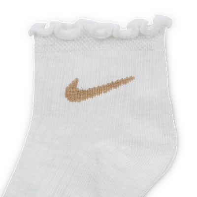Calcetines hasta el tobillo con ribete tipo lechuga Nike para niños talla pequeña (6 pares)