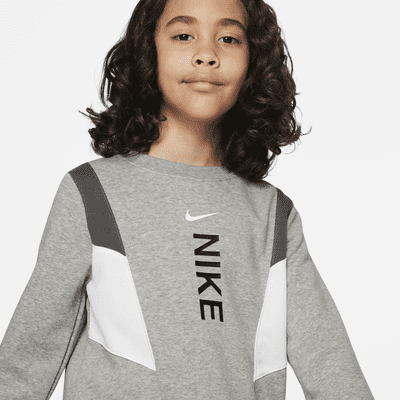 nike hybrid fleece crew sweatshirt junior