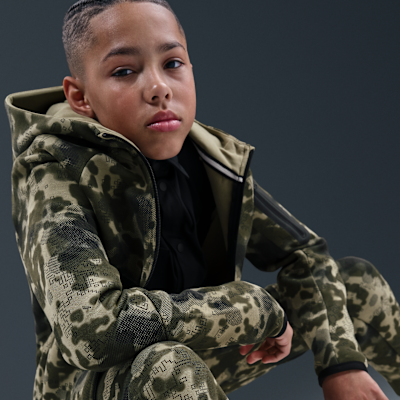 Sudadera con gorro de cierre completo para niño talla grande Nike Sportswear Tech Fleece
