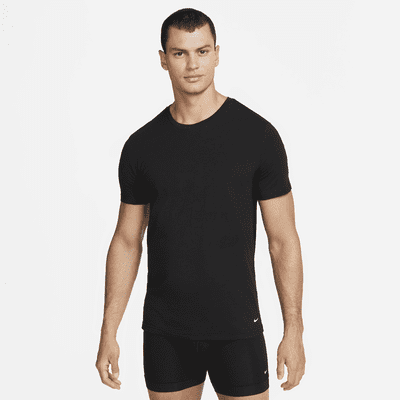 Nike Dri-FIT Essential Cotton Stretch Men's Slim Fit Crew Neck Undershirt (2-Pack)