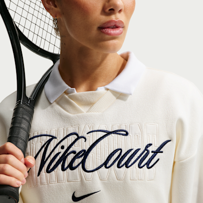 Top de tenis de cuello redondo para mujer NikeCourt Collection