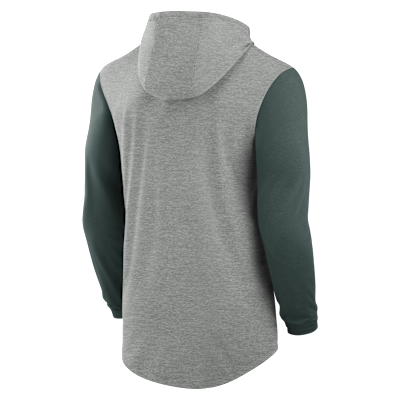 Playera de manga larga universitaria Nike Dri-FIT con gorro para hombre Michigan State Basketball