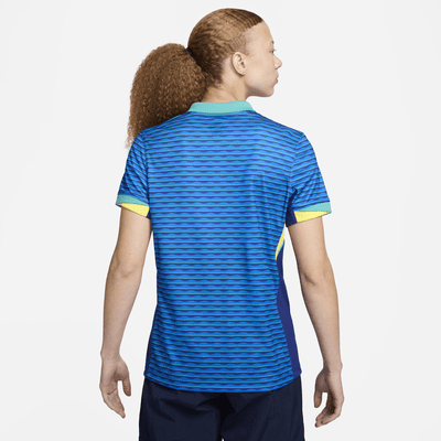 Jersey de fútbol Nike Dri-FIT replica de Brasil visitante 2024 Stadium para mujer