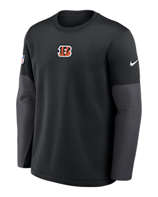 Мужская футболка Cincinnati Bengals Scripted To Win Sideline Coach Nike Therma-FIT NFL Long-Sleeve