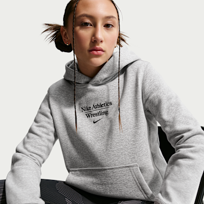 Sudadera con gorro sin cierre de lucha para niños talla grande Nike