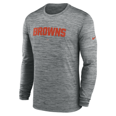 Nike Cleveland Browns No54 Olivier Vernon Brown Team Color Men's Stitched NFL Limited Therma Long Sleeve Jersey