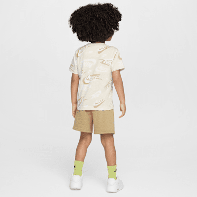 Nike Sportswear Toddler On the Move Printed Tee and French Terry Shorts Set