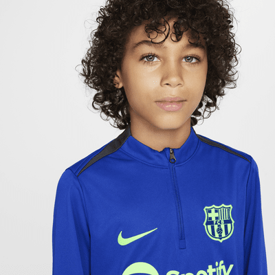 FC Barcelona Academy Pro Nike Dri-FIT fotballtreningsoverdel til store barn