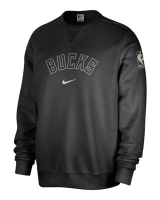 Мужской свитшот Milwaukee Bucks Standard Issue Nike Dri-FIT NBA Crew-Neck