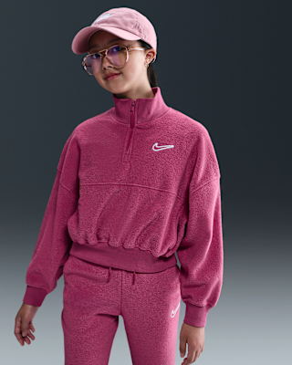 Детские  Nike Sportswear Big Kids' (Girls') Long-Sleeve Fleece Top