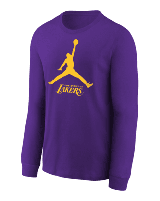 Подростковая футболка Los Angeles Lakers Essential Big Kids' Jordan NBA Long-Sleeve