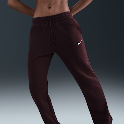 Pants de tiro medio con dobladillo abierto para mujer Nike Sportswear Phoenix Fleece