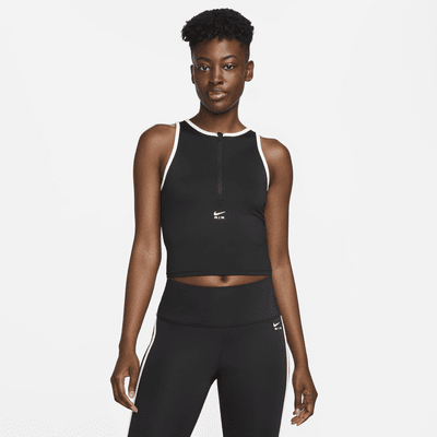 Camiseta de tirantes de running de medio cierre para mujer Nike Air Dri ...