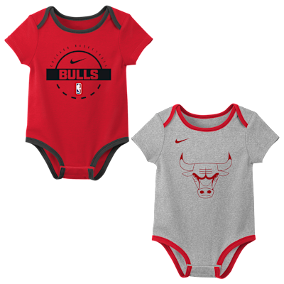 Nike "Chicago Bulls" Baby (0-3M) NBA Bodysuit (2-Pack)