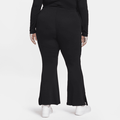 Nike Sportswear Chill Knit Women's Tight Mini-Rib Flared Leggings (Plus Size)