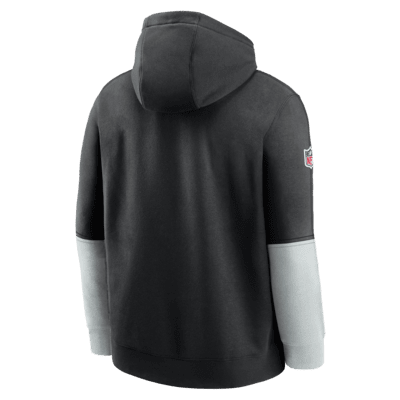 Sudadera con gorro sin cierre Nike de la NFL para hombre Las Vegas Raiders Sideline Team Issue Club