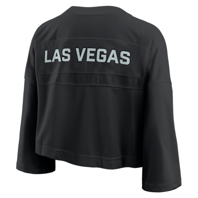 Top cropped Nike Dri-FIT de la NFL para mujer Las Vegas Raiders Wide Receiver Jersey Fashion