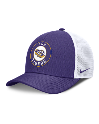 Мужские  LSU Primetime Rise Nike Dri-FIT College Trucker Adjustable Hat