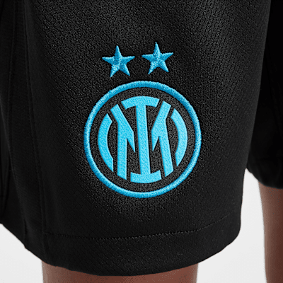 Inter Milan 2025/26 Stadium Home Nike Dri-FIT-replikafodboldshorts til større børn