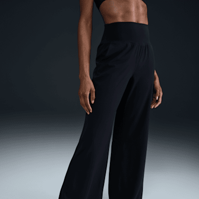 Nike Zenvy Pants Dri-FIT de tiro alto de pierna amplia para mujer