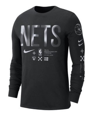 Brooklyn Nets NBA Baseball Jersey Black T-Shirt