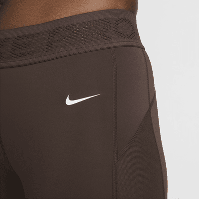 Leggings con paneles de malla de tiro medio de 7/8 para mujer Nike Pro