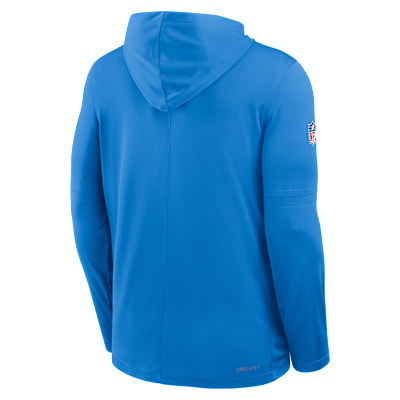 Playera de manga larga Nike Dri-FIT de la NFL con gorro para hombre Los Angeles Chargers Pure Fury Sideline