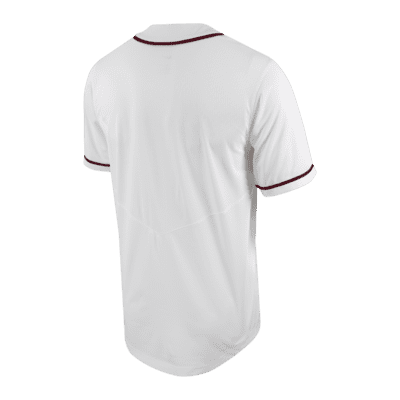 Men's Colosseum White Morehouse Maroon Tigers Free Spirited Mesh Button-Up Baseball Jersey Size: Extra Large