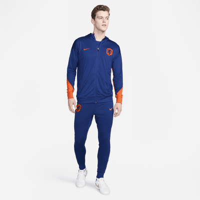 Męski dzianinowy dres piłkarski z kapturem Nike Dri-FIT Holandia Strike