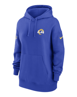 Nike Women's Sideline Club (NFL Los Angeles Rams) Pullover Hoodie Blue