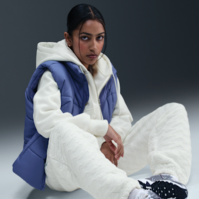 Pants de jacquard de tiro alto oversized para mujer Nike Sportswear Phoenix Fleece