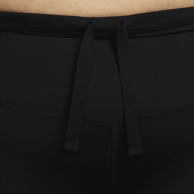 Nike Fast középmagas derekú, 7/8-os női futóleggings zsebekkel (plus size méret)