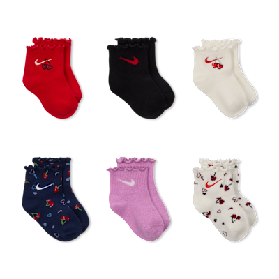 Nike Cherry Baby (12-24M) Lettuce Socks (6 Pairs)