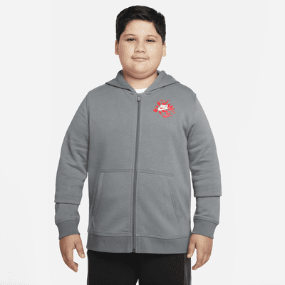 Nike Sportswear Big Kids' (Boys') Full-Zip Hoodie (Extended Size)