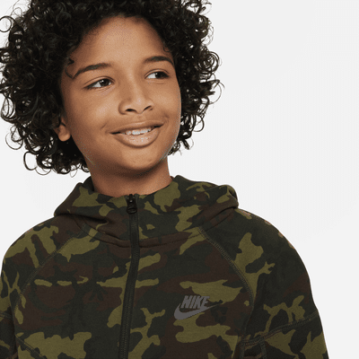 Nike Tech Fleece Big Kids' (Boys') Camo Full-Zip Hoodie. Nike.com