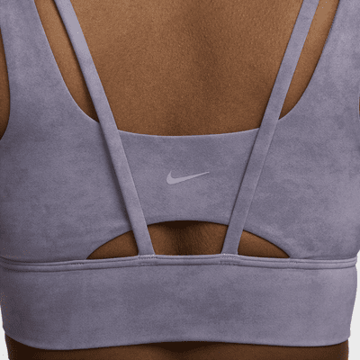 Bra deportivo de media sujeción de talle largo con almohadilla para mujer Nike Zenvy Tie-Dye