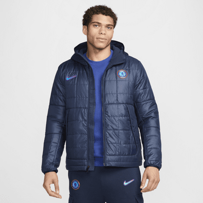 Chelsea F.C. Men's Nike Fleece-Lined Hooded Jacket